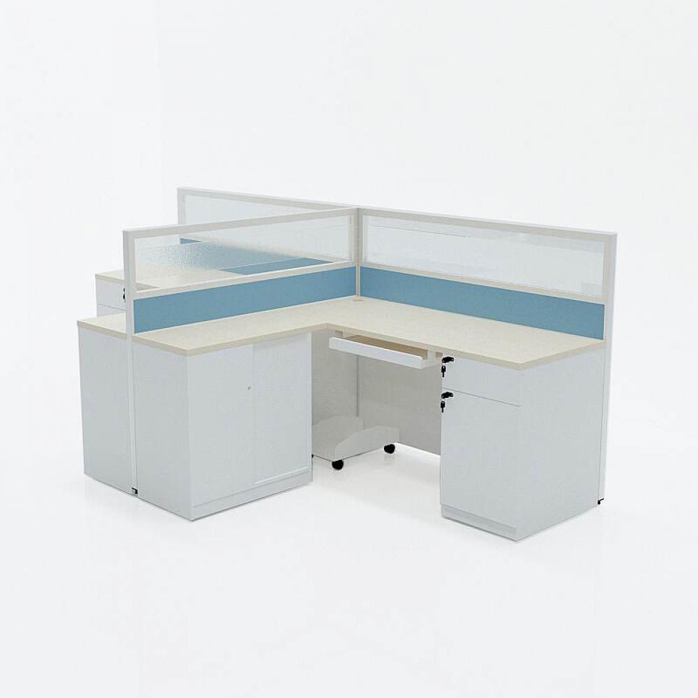 国产 立美ms-1512 办公桌组合屏风T字型桌子 2人位不含椅（张）