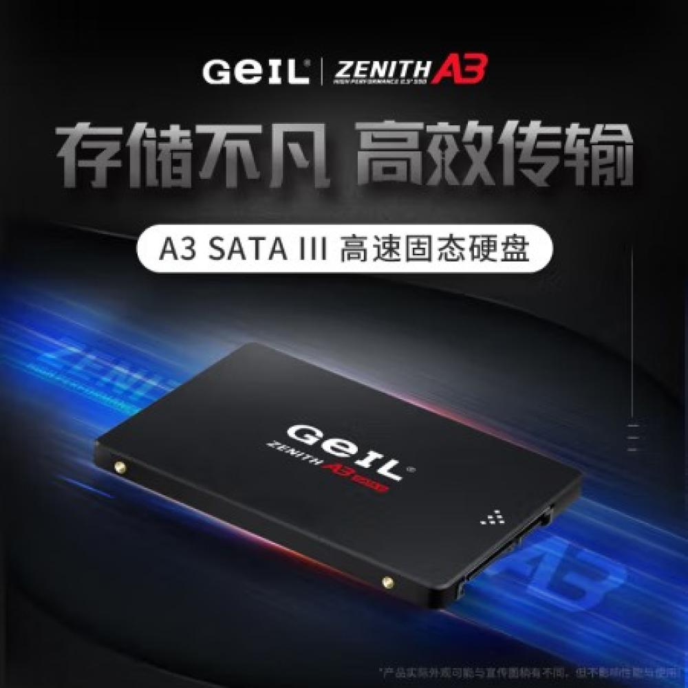 GeIL金邦 2TB SSD固态硬盘 SATA3.0接口 台式机笔记本通用 高速550MB/S  A3系列