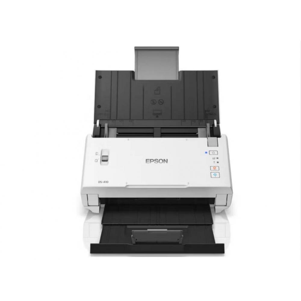 爱普生扫描仪双面彩色高速高清扫描仪 A4文档票据名片商务办公DS-410 双面扫描