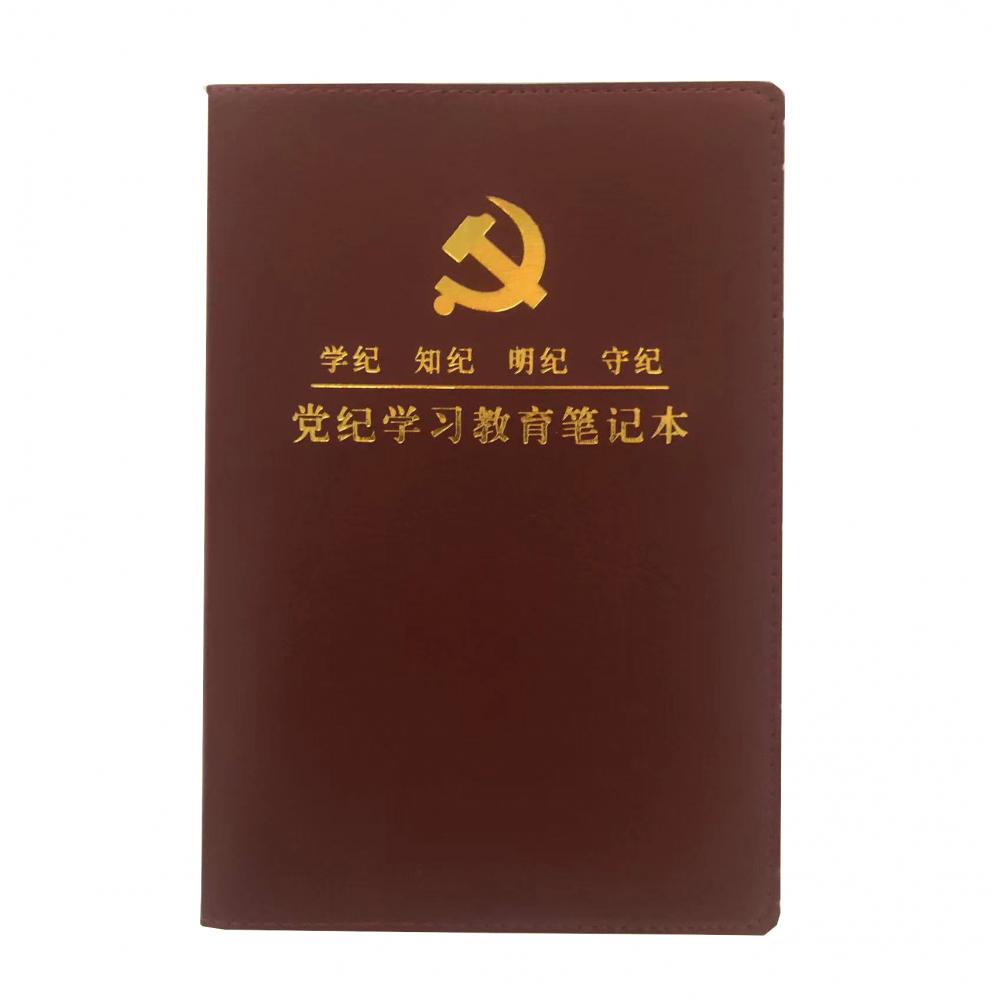 学习教育笔记本 A5/100张 1本装 皮面商务笔记会议记录日记本 红棕色