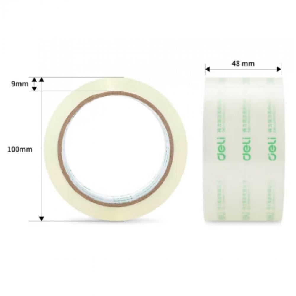 得力(deli)高品质高透明封箱胶带打包胶带 48mm*100y*办公用品 30203