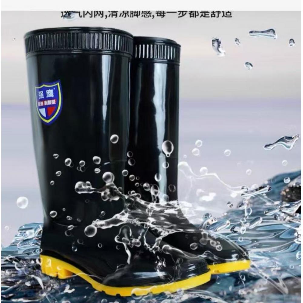 雨靴牛筋底高筒...